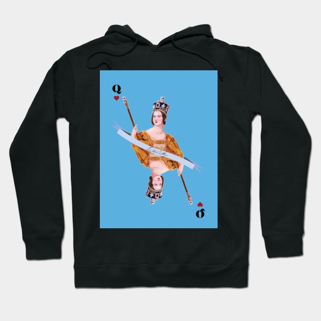 Queen Victoria card Hoodie by vixfx